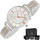 Orë dore G.Rossi 12546B-3D2, kuarc, çelik inox, argjend me rozë gold