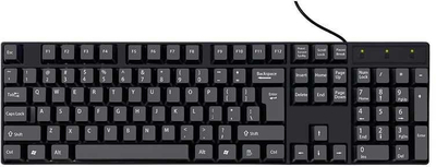 Tastierë RoGer K1800, me kabllo USB, madhësi standarde, e zezë