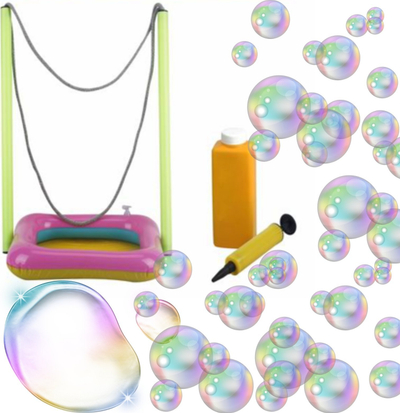 Set lodrash për flluska gjigante, shkopinj 16", litar 31", shumëngjyrësh