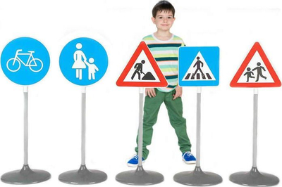 Set tabela rrugore Klein Large Road Signs, 72cm, për fëmijë