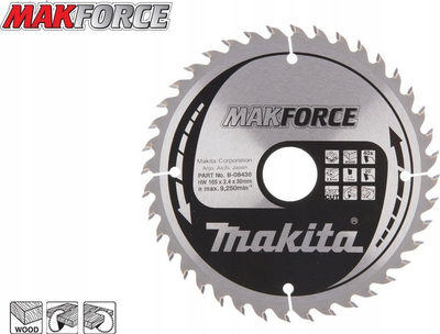 Disk sharre rrethore Makita MAKFORCE, 165mm, 40 dhëmbë, për dru