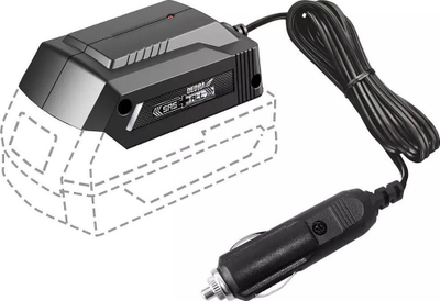 Karikues makine për bateri Dedra 7038A, 12V, për bateri SAS+ALL, i zi