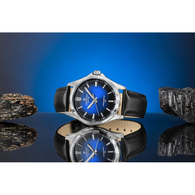 Ora dore meshkujsh Giewont Elegance GW5160-A3, quartz, xham sapphire, e zezë blu