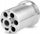 Bushing karroce BMW E30, duralumin, set 2 copë, argjend