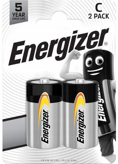 Bateri alkaline Energizer Everyday LR14 C, 1.5V, pako me 2 copë