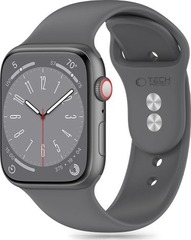Rrip ore Tech-Protect Silicone për Apple Watch, material TPU, gri