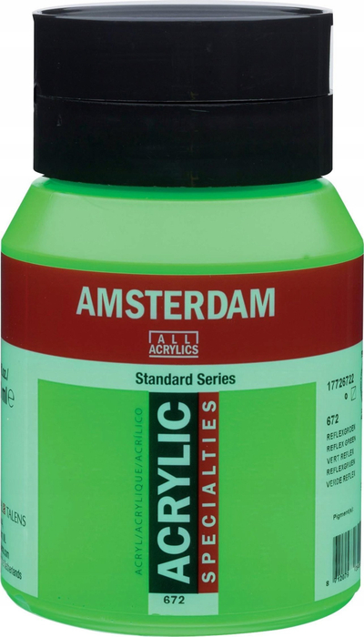Ngjyrë akrilike Amsterdam 672 Reflex Green, 500ml, jeshile që të bie në sy