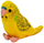 Lodër pellushi Beppe ZOO budgerigar, 13 cm, e verdhë