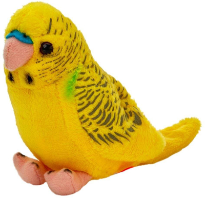 Lodër pellushi Beppe ZOO budgerigar, 13 cm, e verdhë