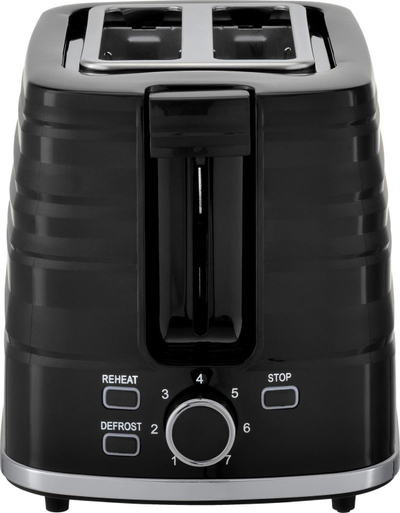 Toaster Dajar OP-TS-5721, 2 feta, funksion shkrirje, i zi