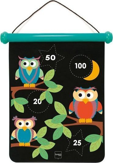 Магнетска игра со стрели SCRATCH Owl Medium, дизајн був, повеќебојна