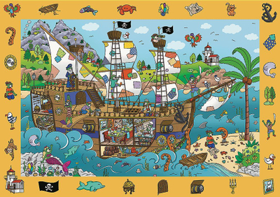 Puzzle Trefl Kids Spy Guy Pirate Ship Treflik Family, 100 copa, për kalamaj