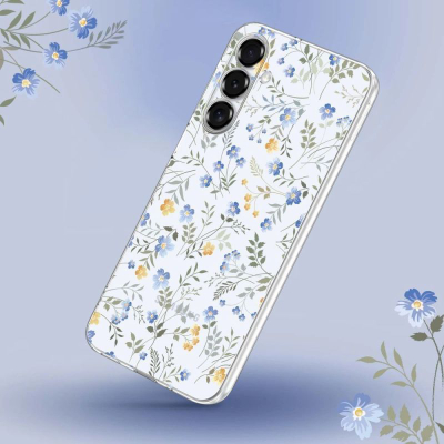 Mbulesë telefoni Tech-Protect FlexAir+ për Samsung Galaxy A17 4G 5G, gome TPU e butë, transparente me lule me ngjyra