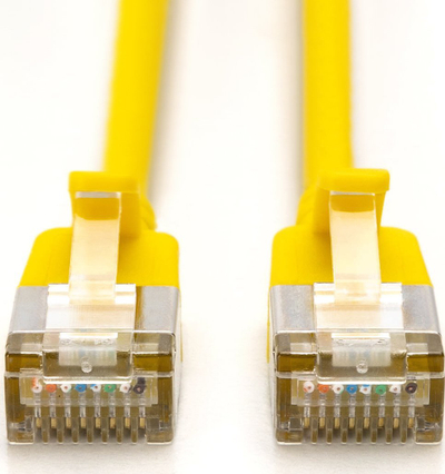 Kabllo rrjeti Digitus CAT 6A F FTP Slim, 2m, e verdhë