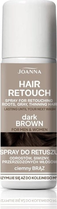 Sпреј за корен на коса Joanna Hair Retouch, 75ml, темно кафеава