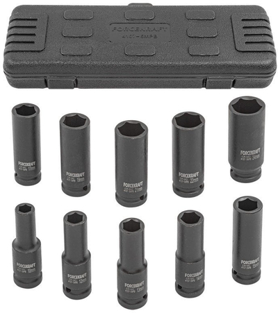 Set çelësa goditës të gjatë Forcekraft FK-4107-5MPB, 1/2", 10-24mm, në kuti