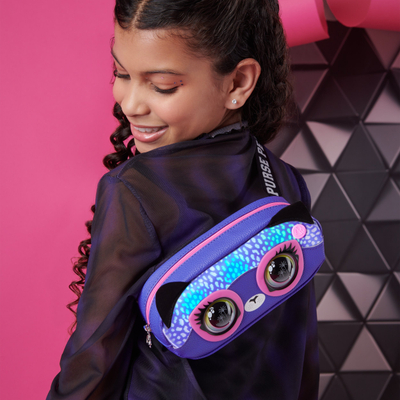 Çantë interaktive për fëmijë Purse Pets Savannah Spotlight, 30 efekte drite dhe tinguj, crossbody, shumëngjyrëshe