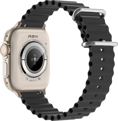 Smartwatch Rubicon RNCF17, 1.96", Bluetooth Call, karikim wireless, titani me rrip i zi