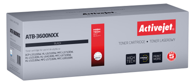Toner printeri Activejet ATB-3600NXX, zëvendësues për Brother TN3600XXL, 11000 faqe, i zi