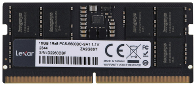 RAM për laptop Lexar LD5S16G56C46ST, 16GB DDR5, 5600MHz, e zezë