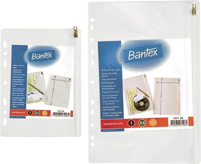 Xhepa plastikë A4 Bantex OP, set 10 copë, me zinxhir, transparent