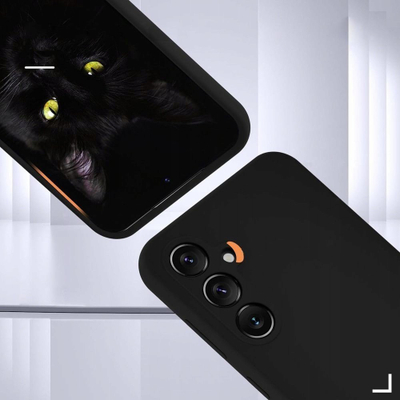 Kapak soft për telefon Samsung Galaxy A55, silikon i butë, i zi