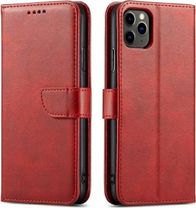 Këllëf portofol MARV për Samsung Galaxy A55, tip bookcase, i kuq