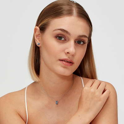 Stoli për qafore për femra Brosway Fancy Freedom Blue FFB01, e argjendtë/kaltër