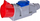 Електричен сет TAREL 1x16A 5P 400V, излез 230V, сив