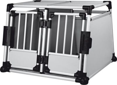 Transportues alumini për qen Trixie Double Carrier, dyfishtë, 93x64x88cm, gri