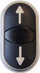 Buton i dyfishtë Eaton M22S-DDL-S (216711), i zi