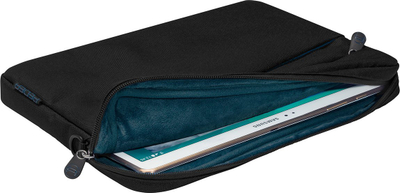 Çantë tableti Pedea Fashion, 12.9", me mesazh, e zezë blu