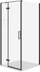 Set dushi Cersanit City C506 Left, kabinë 90x90x195 cm, pjatë dushi TAKO Slim, kornizë e zezë, pjatë e bardhë matt