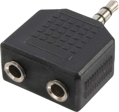 Adapter audio LogiLink CA1002, Jack 3.5mm në 2x Jack 3.5mm, i zi