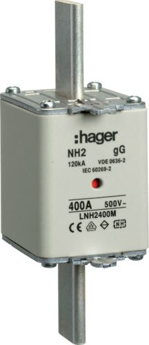 Siguresë shkrirëse Hager NH2 LNH2400M, 400A, 500V, e bardhë