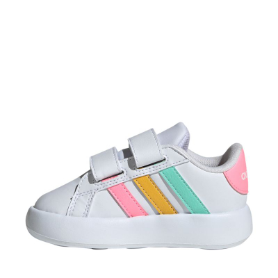 Atlete bebe Adidas Grand Court 2.0, EVA, mbyllje me shirit ngjitës, të bardha
