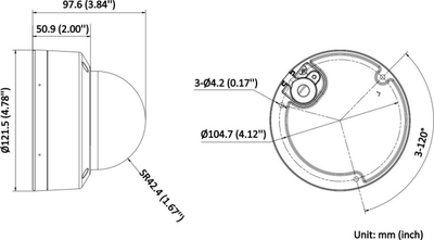 Kamerë sigurie Hikvision DS-2CD1147G2H-L, IP dome, me pamje shumë të pastër, e bardhë