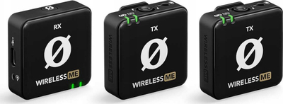 Sistem mikrofonësh pa tel RODE Wireless ME Dual, dy transmetues, i zi