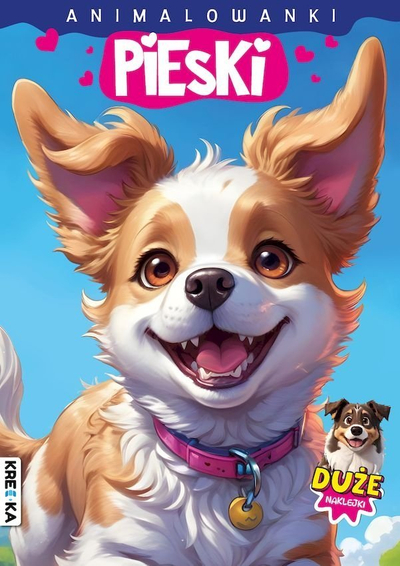 Liber ngjyrosje Doggies Animallowanki, me ngjitëse të mëdha, për kalamaj