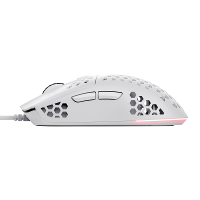 Maus Trust Gaming GXT 928W Helox, 6400 DPI, i bardhë