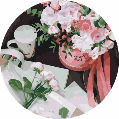 Set pikture me numra Twoje Hobby Good Morning, panel rrethor 40cm
