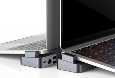 Hub multifunksional edhe mbajtëse për MacBook Pro Joyroom S-H121, gri