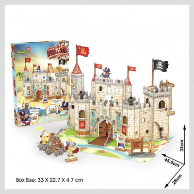 Puzzle 3D CubicFun Pirates Castle, kështjellë piratësh