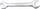 Çelës fiks Forsage Open-End 16x18 mm, gjatësi 175 mm, çelik Cr-V