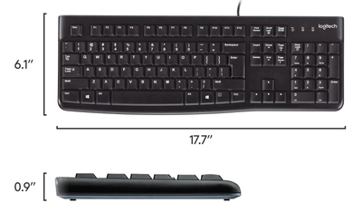 Tastierë Logitech K120, USB, e zezë