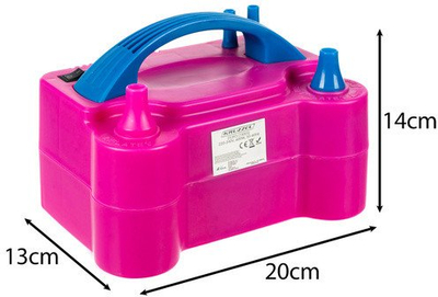 Pompë elektrike për balona Kruzzel, 600W, 2 gryka, roze