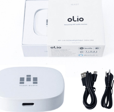 Streamer muzikor wireless iEast Oliostream, Bluetooth WiFi, multiroom, i bardhë