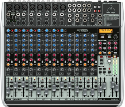 Аудио миксер Behringer XENYX QX2222 USB, 22 канали, ефекти KLARK TEKNIK, црн