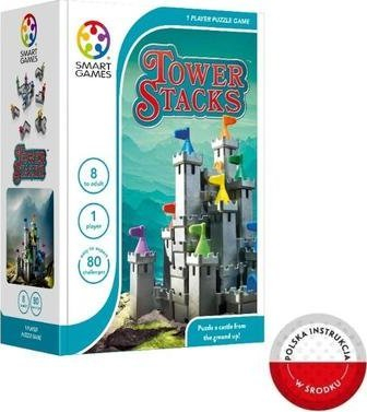 Lojë logjike SmartGames Tower Stacks, 80 sfida, mosha 5 12 vjeç