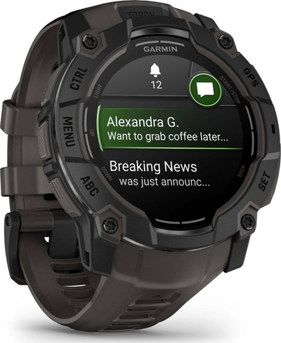 Ora e zgjuar Garmin Instinct 3 AMOLED, GPS, 10 ATM, e zezë
